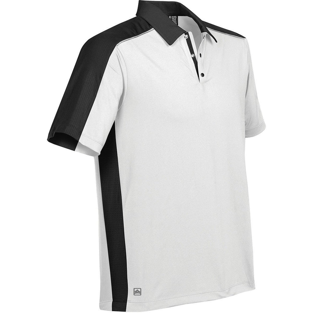 Stormtech Men's White/Black Optic Technical Polo