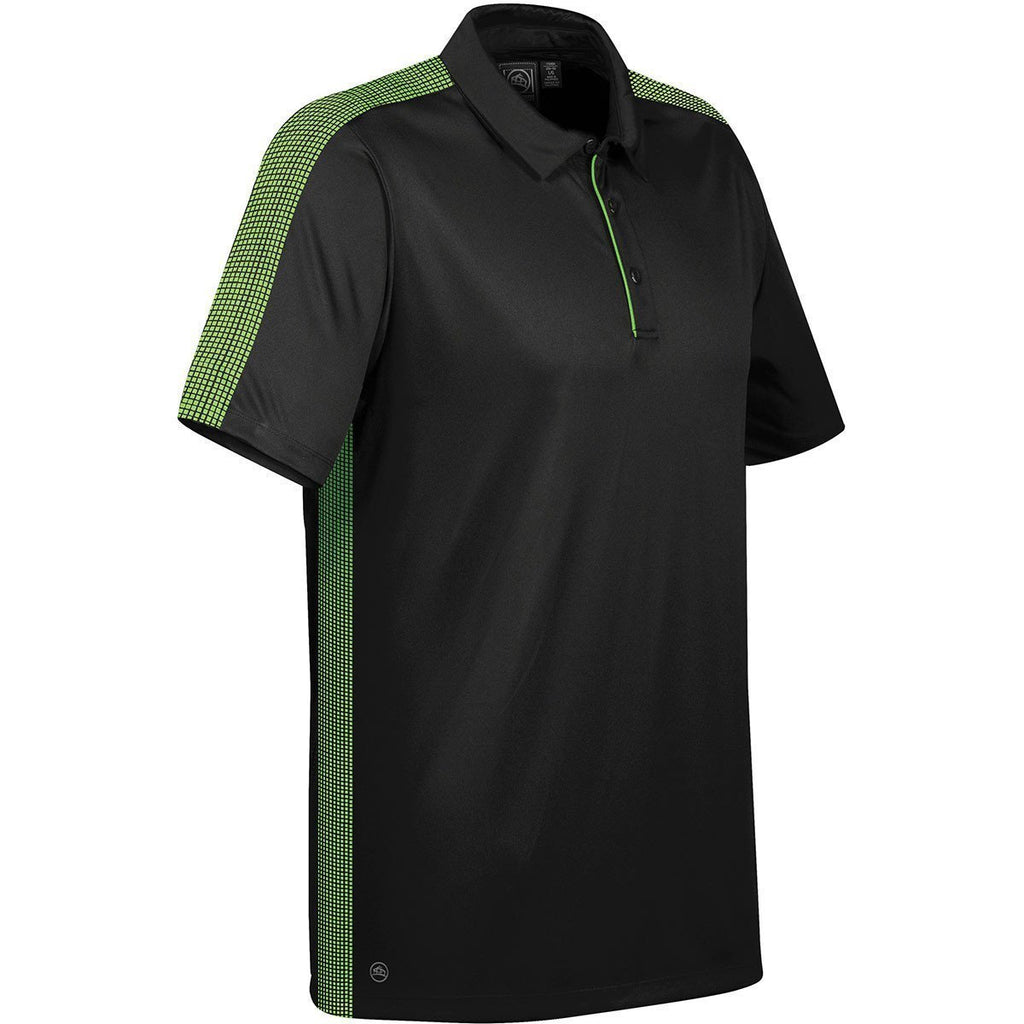 Stormtech Men's Black/Spring Green Bolt Polo