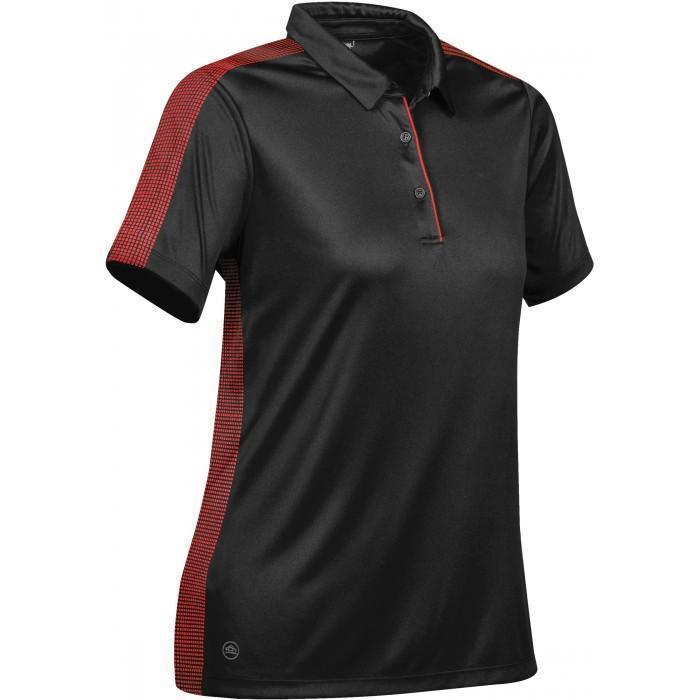 Stormtech Women's Black/True Red Bolt Polo