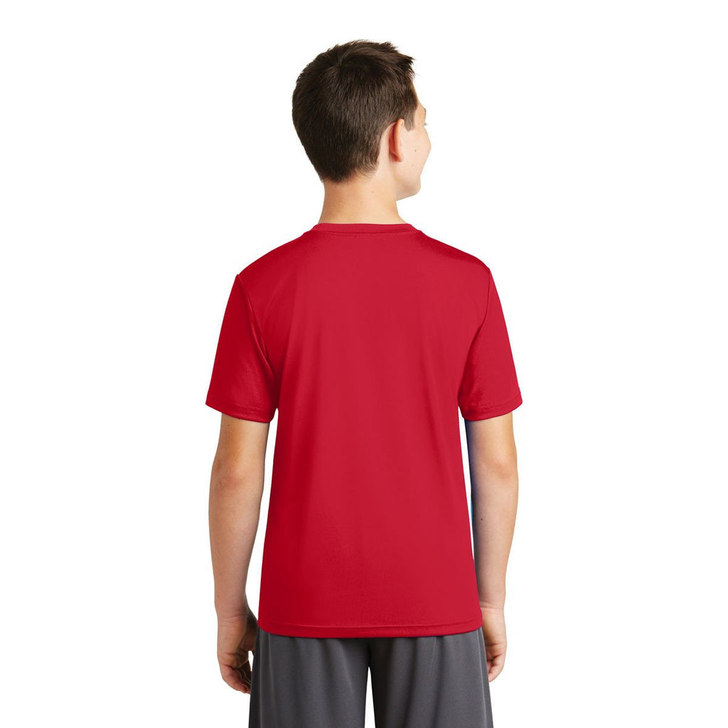 Sport-Tek Youth Deep Red PosiCharge Tough Tee