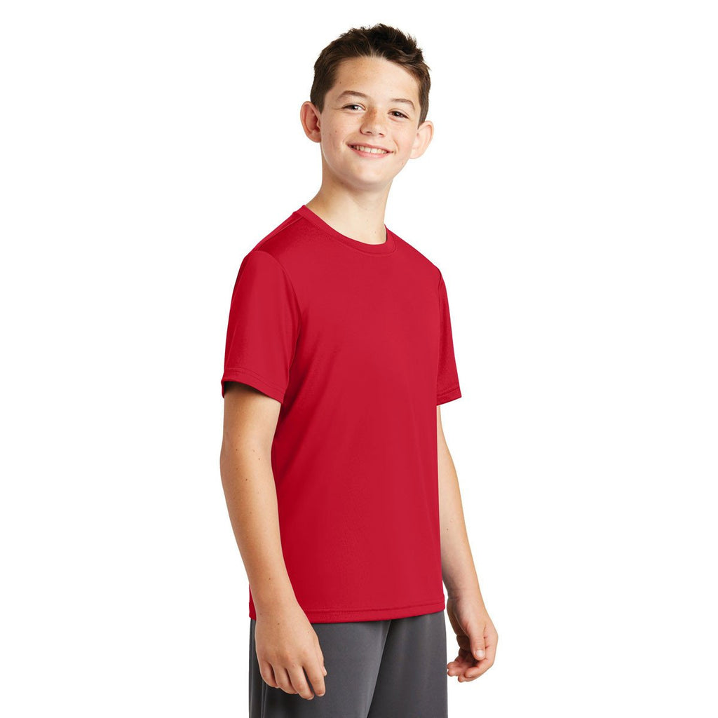 Sport-Tek Youth Deep Red PosiCharge Tough Tee