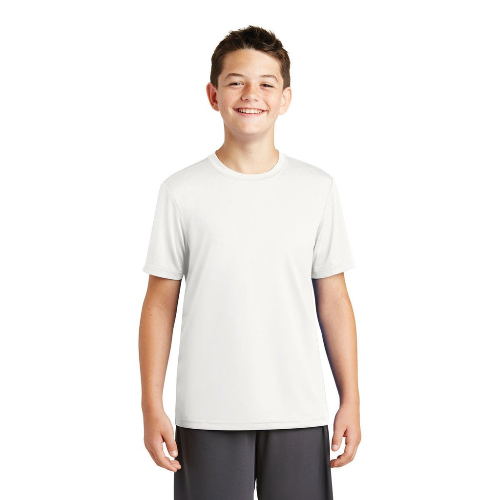 Sport-Tek Youth White PosiCharge Tough Tee