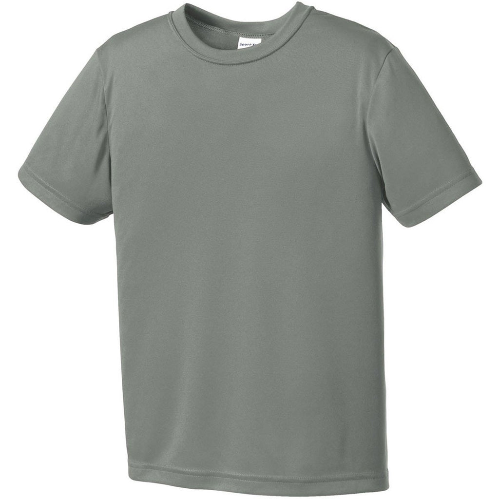 Sport-Tek Youth Grey Concrete PosiCharge Competitor Tee
