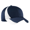 ystc11-sport-tek-navy-colorblock-cap