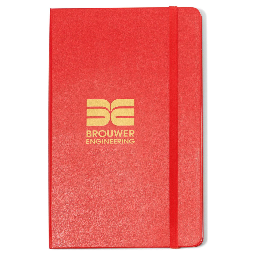 Moleskine Scarlet Red Hard Cover Ruled Large Notebook